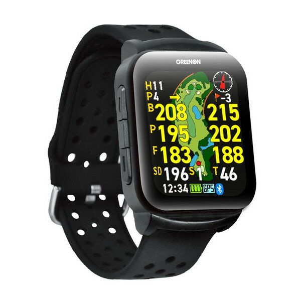GREENON(グリーンオン) 腕時計型GPSゴルフナビ 2024年モデル ゴルフウォッチ GS501 ブラック GREENON