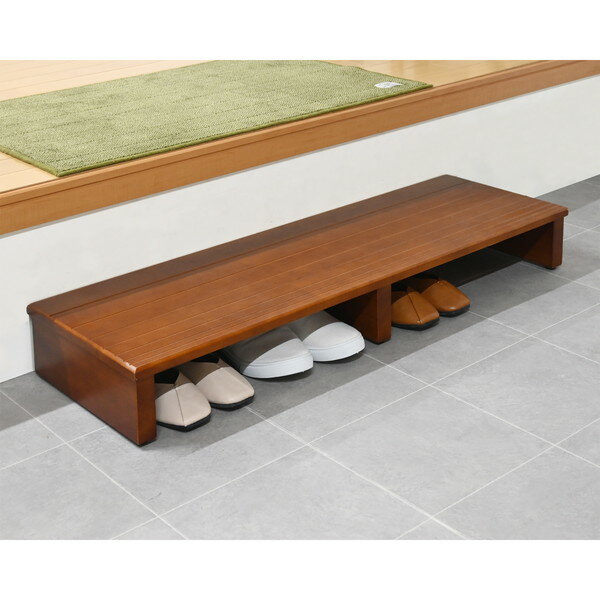 フクダクラフト SG-S9030 DBR 段差解消、天然木ステップ・玄関台 ダークブラウン 【同梱配送不可】【代..