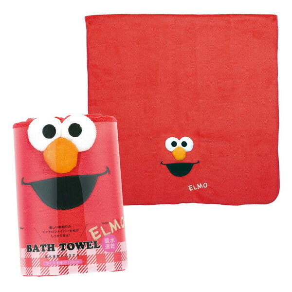 TODR1 エルモ スケーター 吸水速乾 バスタオル マイクロファイバー生地 セサミストリート