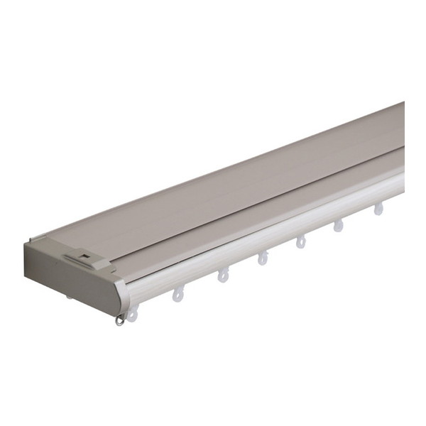 SH-29-TSKD3 省エネサイドキャップ付きカーテンレール カバートップ仕様 ダブルタイプ 1.6〜3m(伸縮) ホワイト ホームテイスト メーカー直送