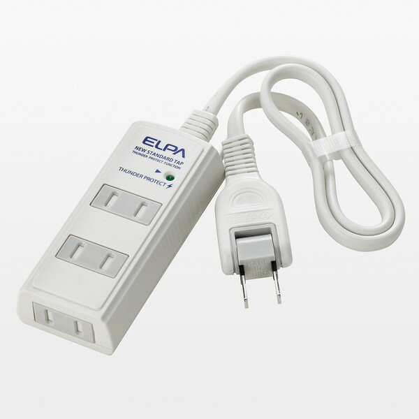WBT-3050SBN(W) ELPA ホワイト [耐雷コード付タップ 3個口 5m]
