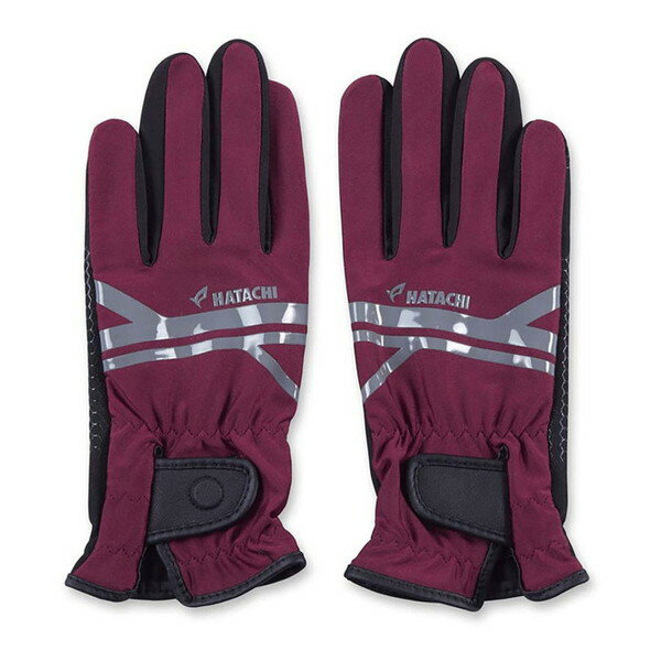 ハタチ グラウンドゴルフ BH8029 66 ML 全指ウルトラストレッチグローブ ワイン ML 羽立工業