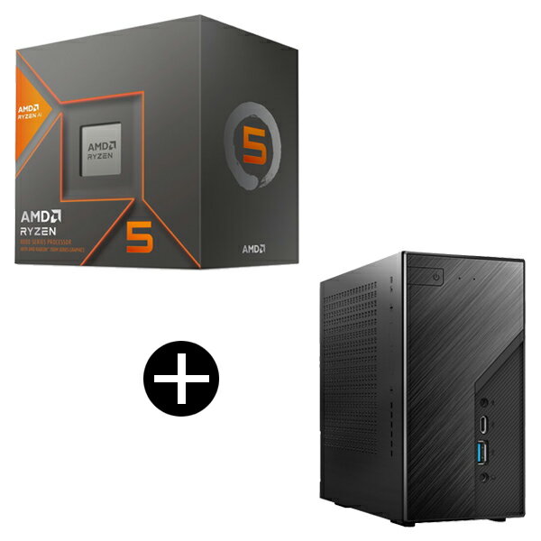 AMD Ryzen 5 8600G BOX With Wraith Stealth Cooler CPU + ASRock DeskMini X600/B/BB/BOX/JP ベアボーン セット