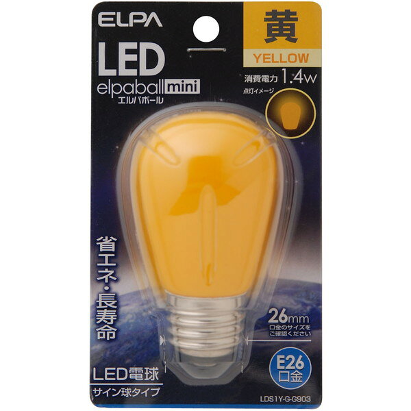 商品説明★ 光源にはLEDを使用していますので、消費電力が少ない省エネタイプです。★ 屋内用スペック* 交流電源: 100V 50/60Hz共用* 口金: E26* サイズ: 全長84×外径45(mm)* 質量: 30g* 定格消費電力: 1.4W* 定格入力電流: 0.016A* 設計寿命: 30000時間* 光色: 黄色* 生産国: 中国