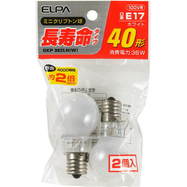 GKP-362LH(W) 朝日電器 [長寿命ミニクリプトン球 (白熱電球)]