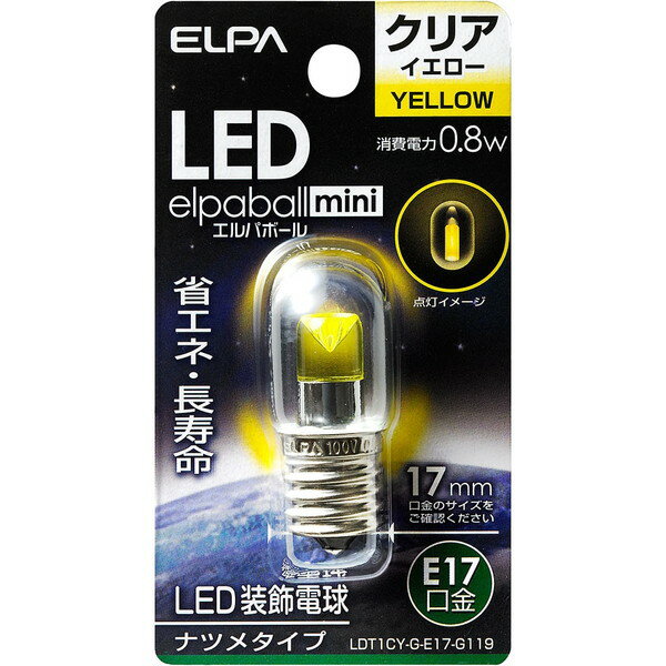 LDT1CY-G-E17-G119 朝日電器 [LED電球 ナツメ形 E17]