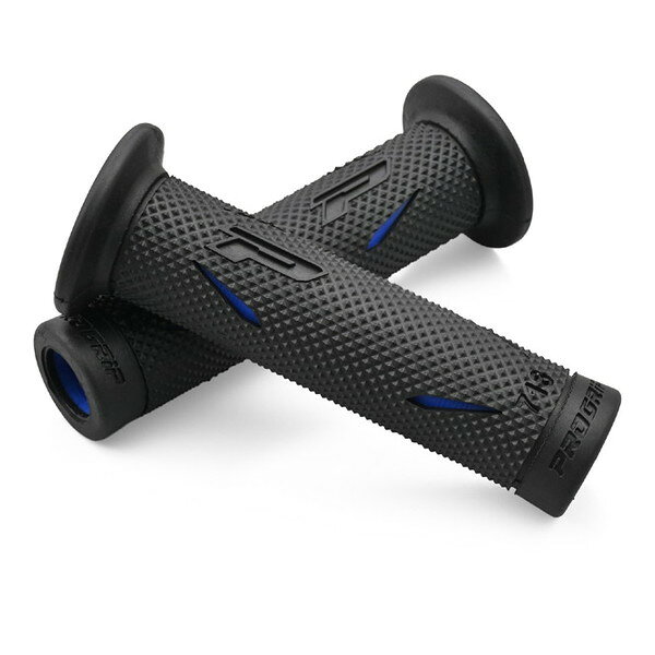 Grip - D16857 PROGRIP グリップ 122mm ハードゲル エンド貫通 718-RAタイプ ブラック/ブルー デイトナ