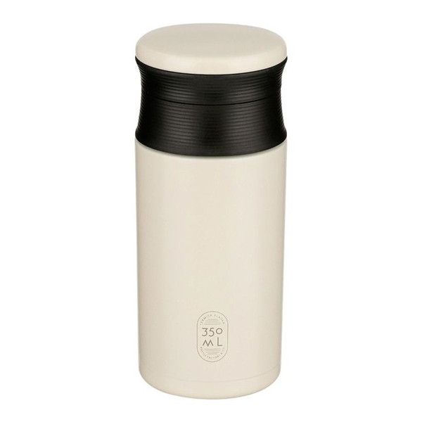 Other - NQ-0351 ベストコ アイボリー ステンレスカフェボトル [マグボトル スクリュー 350ml (保冷 保温 真空二重構造 ステンレス)]