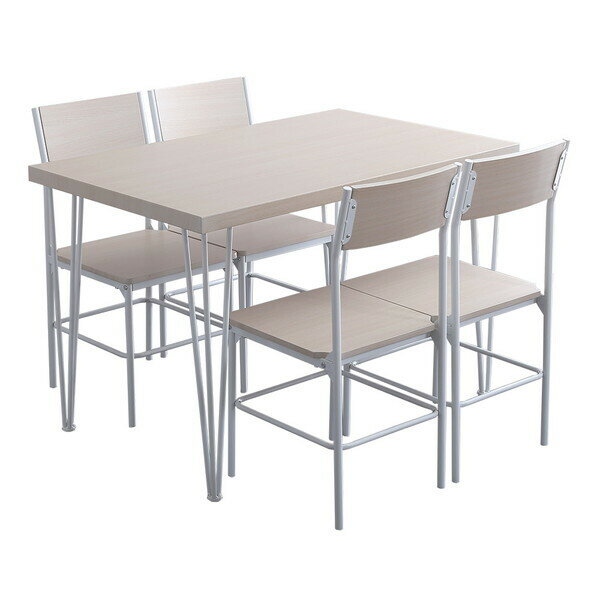 さわやかな背もたれ付きオシャレダイニング5点セットBFR-5--WOK ホームテイスト メーカー直送