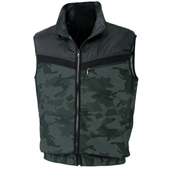 商品説明★ 用途・熱中症対策ウェア★ 特徴・背中の風気路で首筋まで風を流すことができる・保冷剤用メッシュポケットがついている・胸ポケットはファスナー、両脇ポケットはドットボタンで、どちらにもケーブルホールが付いている・腕や肩周りの関節が動かしやすいので、ストレスを感じずに軽やかに作業が行なえる・雷神ベストとデザインがリンクしているので、シーズンを通してウェアを統一できる★ 注意事項※ファン・バッテリーは別売です※故障や事故の原因になりますので、専用ファン・バッテリー以外は使用しないで下さい※全ての空調風神服に対して、溶接等の火花が飛ぶ場所などでは使用厳禁です※炎天下の車内等(高温の場所)に放置しないよう、ご注意ください※羽が折れる可能性があるため、エアーガンによるファンの清掃は行わないでくださいスペック* 左内側バッテリーポケット* 保冷剤用メッシュポケット* 総ゴム仕様* 立ち襟仕様* サイズ：LL(着丈68・肩巾48・胸囲120)* 色：チャコール* 素材：タフタ・ポリエステル100%* フロント/胸ポケット：プラスチック(引き手 金属)* ボタン：金属