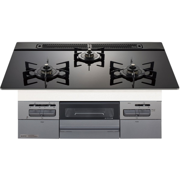 N3WV7RWAP1SIC-LP NORITZ Mikke (ミッケ) [ビルトインガスコンロ (プロパンガス用・3口・両側強火タイプ・幅75cm)]
