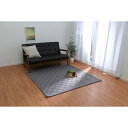 アルバII カーペット 絨毯 ラグ キルトラグ ニット調 ホットカーペット対応グレー 145×145cm イケヒコ・コーポレーション メーカー直送(3)
