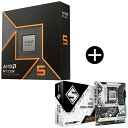 AMD Ryzen 5 9600X W/O Cooler WOF (6C/12T 3.9GHz 65W) CPU + ASRock X670E Steel Le...
