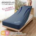 メリーナイト のびのびシーツ SD-D ニット 約110×185cm ベッドマットレス・敷ふとん兼用シーツ ネイビー 小栗(3)