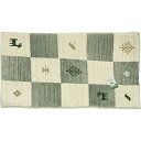 5545 モダンプリント玄関マット ギャッベ 45×75cm グリーン マルナカ メーカー直送(3)