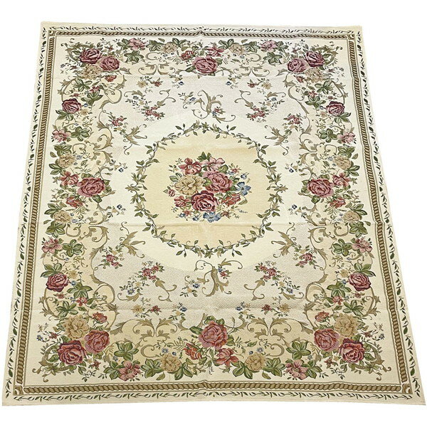 5562 洗えるゴブラン織シェニールラグ べフロア 200×250cm ベージュ マルナカ メーカー直送