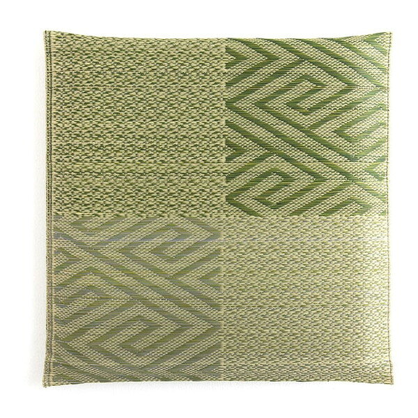 Fabrics - 1130770121905 純国産 織込千鳥 い草座布団 『五風 2枚組』 グリーン 約55×55cm×2P イケヒコ・コーポレーション メーカー直送