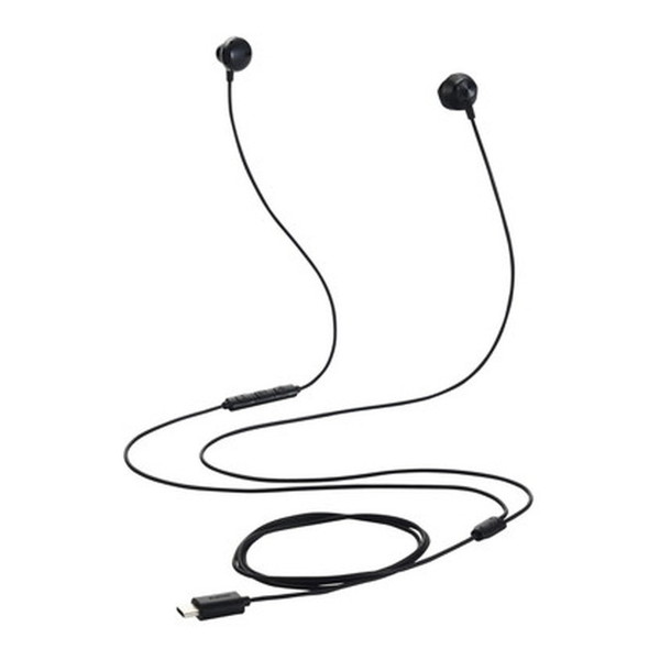 EHP-DF13IMBK ELECOM ブラック [タイプCイヤホン (有線 マイク付き セミオープン型 断線しにくい高耐久 通話対応 音量調整)]