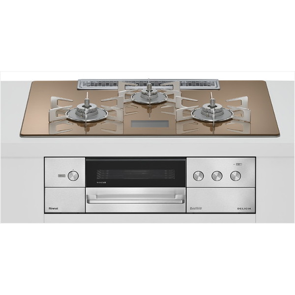 RHS72W38M12VCSTW-LP Rinnai スパークリングカッパー DELICIA [ビルトインガスコン...