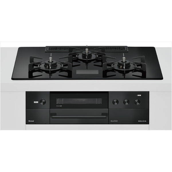 RHS72W38M17VNBW-13A Rinnai クリスタルブラック DELICIA [ビルトインガスコンロ(...