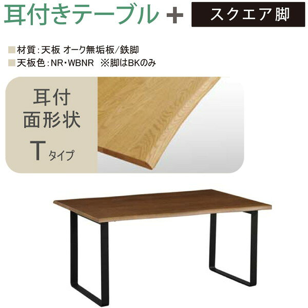 YUME2 165x95 耳付 テーブルT スクエア脚 BR 筑波産商 メーカー直送 [2]