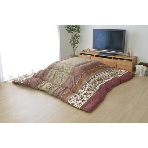 1160480110203 こたつ布団 長方形 掛け単品 エンジ 約205×245cm イケヒコ・コーポレーション メーカー直送 [2]
