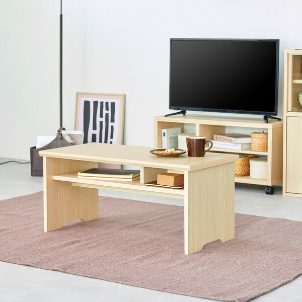 FUL-8040T NA シンプルローテーブル フルニコ 白井産業 ナチュラルブラウン メーカー直送 [2]