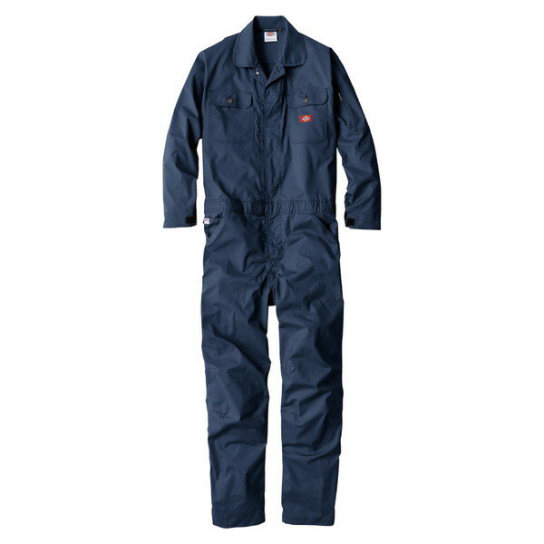 Long-Sleeved - D746 ネイビー S Dickies [ストレッチCVC長袖ツナギ]