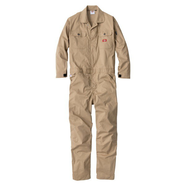 Long-Sleeved - D746 カーキ 5L Dickies [ストレッチCVC長袖ツナギ]