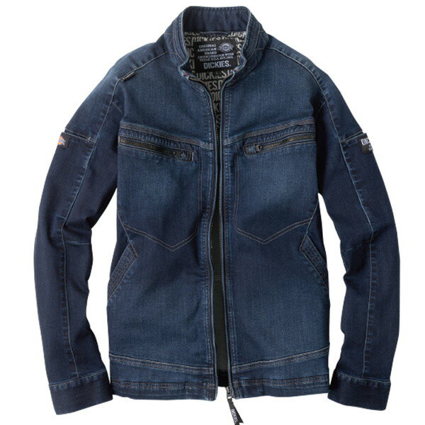 D2900 INDIGO L Dickies インディゴ ストレッチシルキーデニムジャケット