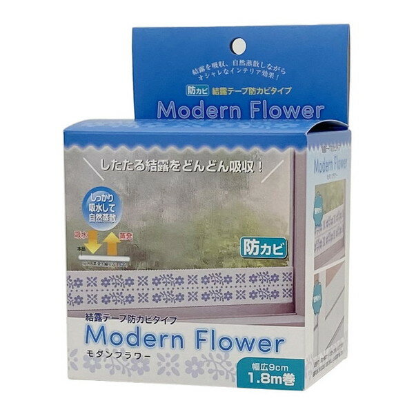 【エントリーでP5倍!20日20:00-27日1:59】 結露テープ 幅広タイプ 防カビ モダンフラワー 10906 清水産業