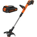 ブラック アンド デッカー（BLACK＆DECKER） STC1820EPC コードレスナイロントリマー(18V 2.0Ah リチウム電池付属) 芝刈り機 草刈り機 園芸用品 ガーデニング ミニタイヤ付き