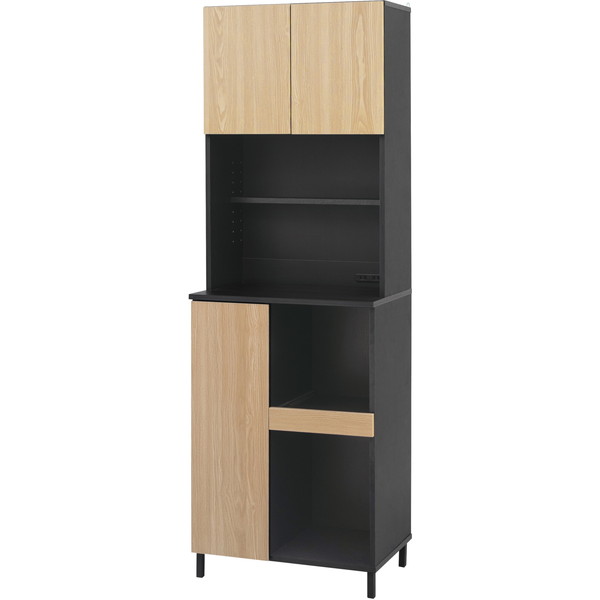 KCB-590ST ナチュラル/ブラック アイリスオーヤマ [キッチンキャビネット] メーカー直送