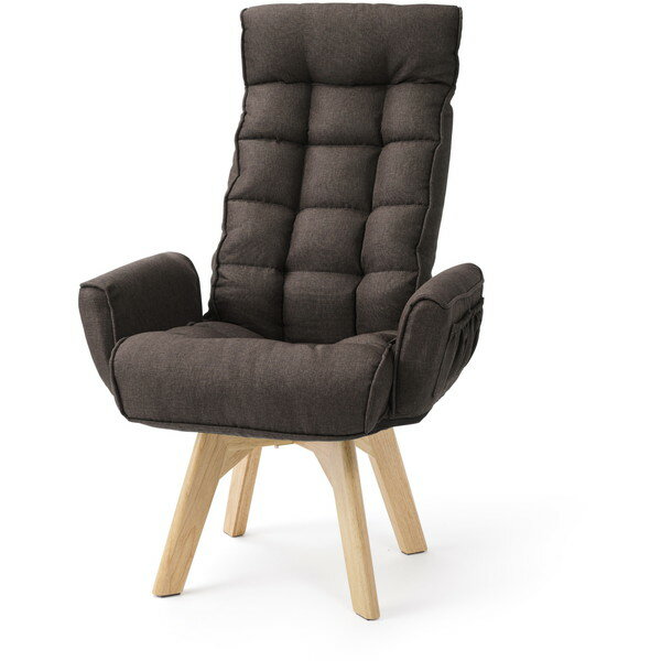 【エントリーでP5倍!20日20:00-27日1:59】 FACN-KHB ブラウン アイリスオーヤマ [回転ファブリックチェア ハイバック] メーカー直送