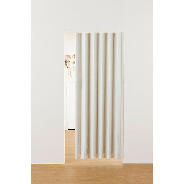 N木目調アコーデオンドア木目ホワイト 200×174cm Fullness メーカー直送