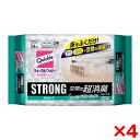【4個セット】花王 クイックルワイパー 立体吸着ウエットシート ストロング 消臭EX 24枚入