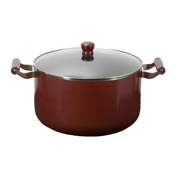 Ih/Gas Compatible - メガサイズ ふっ素加工IH対応ガラス蓋付深型大型鍋32cm HB-6674 パール金属