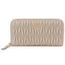 MIU MIU ミュウミュウ 長財布 財布 チプリア ピンク レディース マテラッセ 5ML506 2FPP F0236 MATELASSE ZIP AROUN...