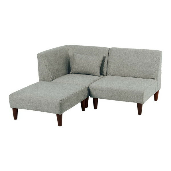 【エントリーでP5倍!20日20:00-27日1:59】 フラットS-GY-3S ソファ3点セット 萩原 メーカー直送