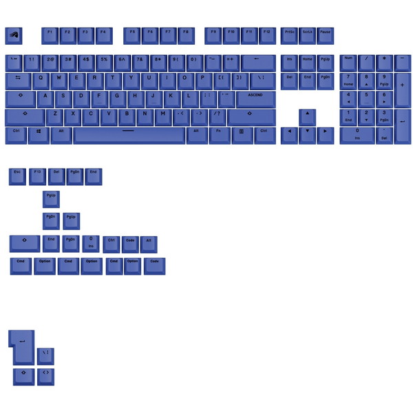GLO-KB-ACC-KC-GPBT-BA-MBLU-US Glorious マナブルー GPBT Basics Keycaps Mana Blue - US - Retail 
