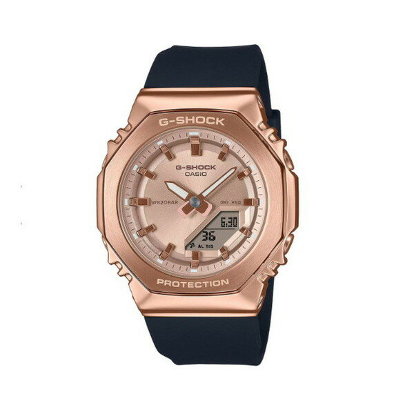 腕時計 時計 CASIO カシオ G-SHOCK メンズ GM-S2110PG-1A4JF METAL COVERED Gショック GSHOCK ジーショック クォーツ ウォッチ ピンクゴールド ブラック 黒 誕生日 新生活 クリスマス プレゼント GMS2110PG1A4JF