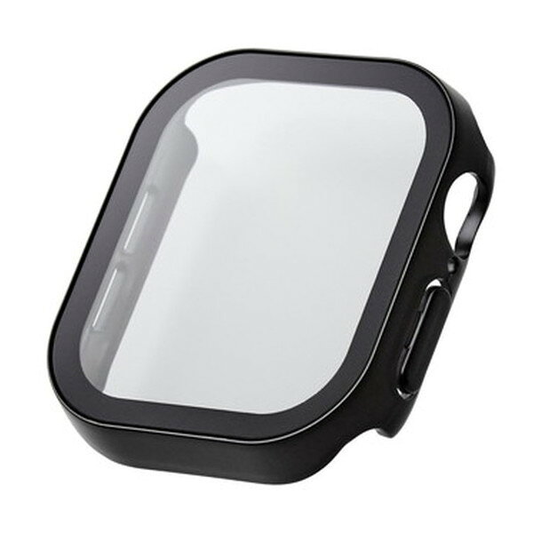 AW-24BFCGEBK ELECOM ブラック [アップルウォッチ カバー Series 10 (42mm) フルカバー 表面硬度10H 全面保護 防水 IPX7 2重構造]