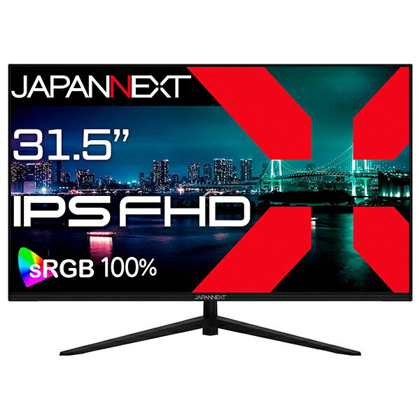 JN-IPS315F JAPANNEXT �վ��ǥ����ץ쥤 31.5�� / 1920��1080 / HDMI��1 VGA��1 / �֥�å� / ���ԡ�����ͭ / 2ǯ�ݾ�