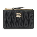 MIU MIU ミュウミュウ カードケース コインケース 小銭入れ ネロ ブラック 黒 レディース マテラッセ 5MB06M 2FPP F0002 POUCH ...