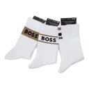 HUGO BOSS ヒューゴボス 靴下 ホワイト 白 メンズ 3足 50524273 100 3P SOCKS WHITE ブランド 誕生日 新生活 父の日 ク...