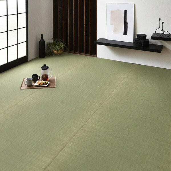 1080230010602 純国産 い草 上敷き カーペット 格子柄 江戸間6畳 (約261×352cm) イケヒコ・コーポレーション メーカー直送 [2]