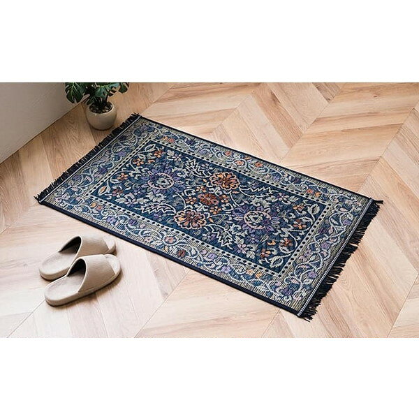 Rakuten - 1080420044004 純国産 い草玄関マット Fビビアン 上がり框 ブルー 約30×120cm (裏: ウレタン) イケヒコ・コーポレーション メーカー直送