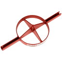 両手用竹割 全鋼刃 4割 175mm 藤原産業