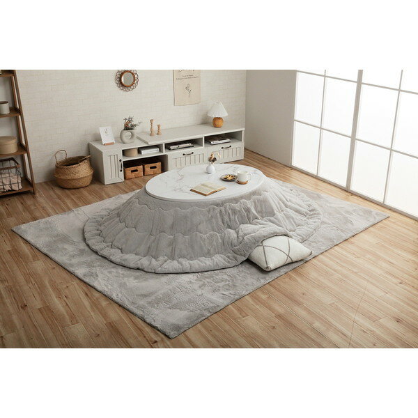 こたつ布団 イケヒコ・コーポレーション 1181670137011 ラピアス 楕円形 掛 PGY 185X225 パールグレー ..