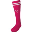 プーマ サッカーソックス ラインイリ ジュニア ストッキング ピンク 1.8cm 729882 12 PUMA